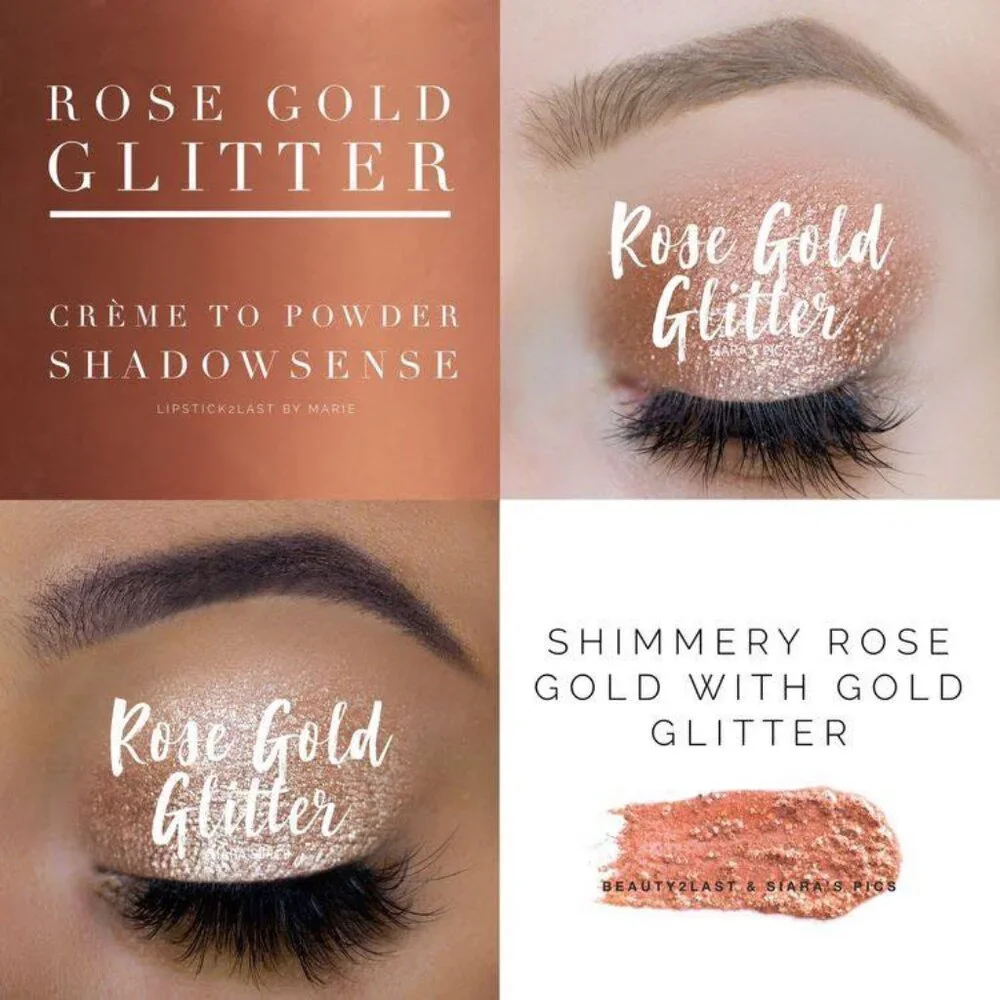 Rose Gold Glitter Shimmer ShadowSense Eyeshadow Retired New Sealed SeneGence